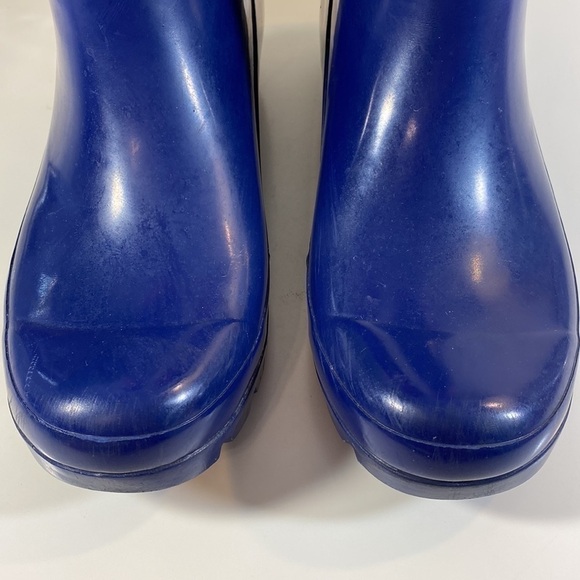 Coach Rain Boots Size 7 Pearl Poppy Floral Blue and Pink - Picture 8 of 11